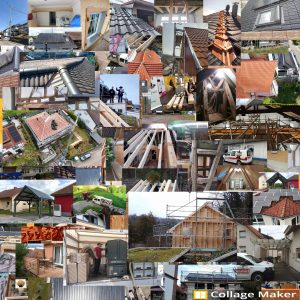 Fotocollage Jahresrückblick im Handwerksbetrieb der Zimmerei Tremmel aus Mosbach